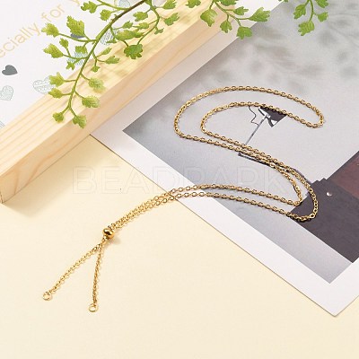 304 Stainless Steel Slider Necklace Making AJEW-JB00776-02-1