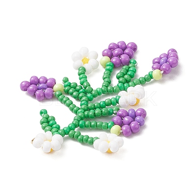 Seed Glass Beaded Big Pendants PALLOY-MZ00877-03-1