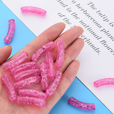 Transparent Crackle Acrylic Beads CACR-S009-001A-N82-1