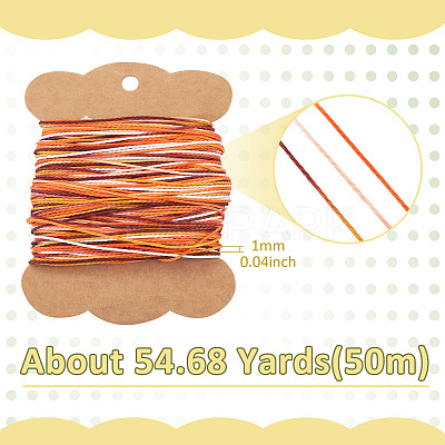 50M Gradient Color Waxed Polyester Cords YC-TADJ0001-04D-1
