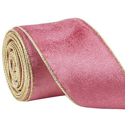 10 Yards Single Face Velvet Ribbon OCOR-WH0093-12B-1