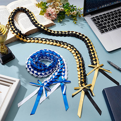 2Pcs 2 Colors Polyester Graduation Honor Rope AJEW-PH0012-05-1