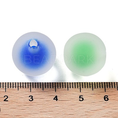 UV Plating Iridescent Frosted Acrylic Beads MACR-D032-07B-1