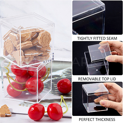 42Pcs Transparent Acrylic Display Cases CON-DC0001-19-1