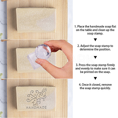 Clear Acrylic Soap Stamps DIY-WH0445-007-1
