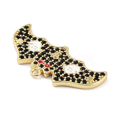 Rack Plating Brass Cubic Zirconia Pendants KK-D031-09G-01-1