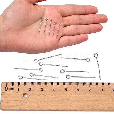 Non-Tarnish 304 Stainless Steel Eye Pin X-STAS-R045-25mm-1
