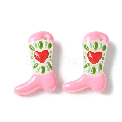 Painted Glass Beads Enamel Beads X1-BLOW-D300-01D-1