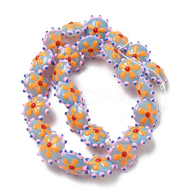 Baking Paint Glass Enamel Beads LAMP-S080-03B-1