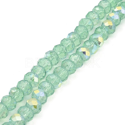 Baking Paint Transparent Glass Beads Strands DGLA-A034-J8mm-B-1