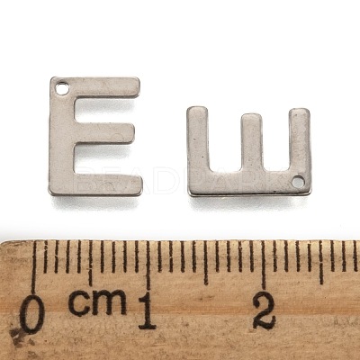 Tarnish Resistant 304 Stainless Steel Letter Charms STAS-O072-E-1