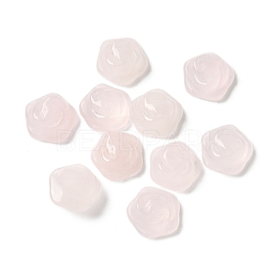 Natural Rose Quartz Carved Cabochons G-C185-01A-01-1