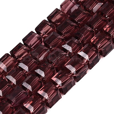 Transparent Glass Beads Strands GLAA-R041-8x8mm-A10-1