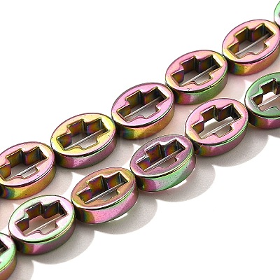 Electroplated Synthetic Non-magnetic Hematite Beads Strands G-L613-Z01-01J-1
