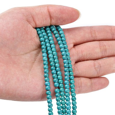 Synthetic Turquoise Beads Strands TURQ-G106-4mm-02E-1
