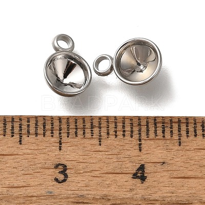 304 Stainless Steel Pendant Cabochon Settings STAS-I310-27P-1