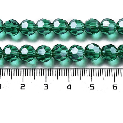 Electroplate Transparent Glass Beads Strands EGLA-A035-T8mm-A18-1