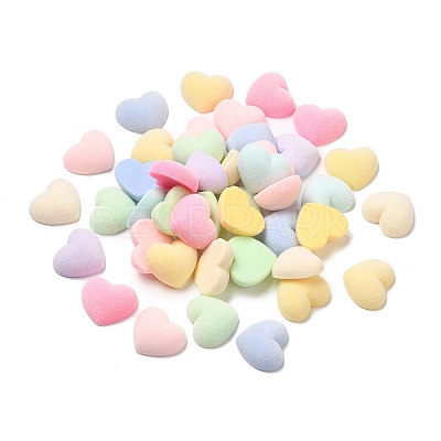Flocky Acrylic Cabochons OACR-C018-06-1