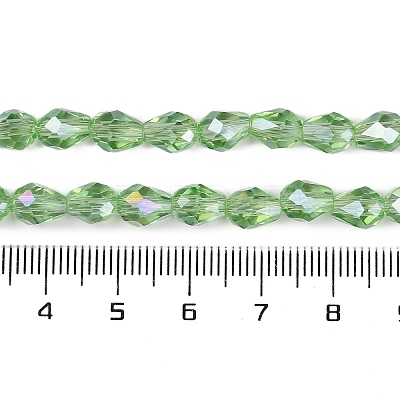 Transparent Electroplate Glass Beads Strands EGLA-N013-T8mm-B13-1