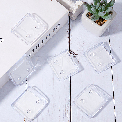 5 Sets Self Adhesive ABS Plastic Shower Curtain Clips DIY-CN0003-12-1