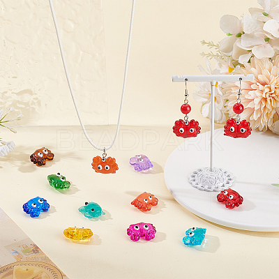 20Pcs 10 Colors Glass Enamel Beads LAMP-PA0001-44D-1