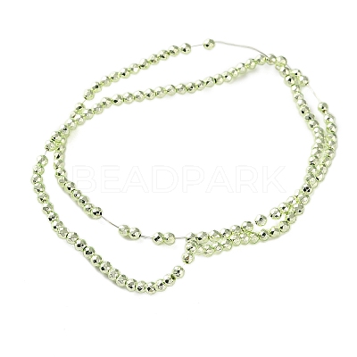 Electroplated Synthetic Non-magnetic Hematite Beads Strands G-C248-D01-3mm-01-1