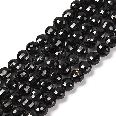 Natural Black Spinel Beads Strands G-F770-B01-01-1