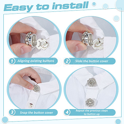 8Pcs Brass Rhinestone Cufflinks KK-ME0003-84S-1