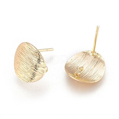 Drawbench Brass Stud Earring Findings LS-KK-F738-41G-1