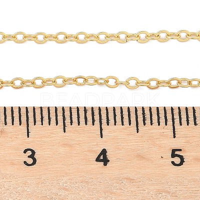 Brass Cable Chain Necklaces X-NJEW-K123-05G-1