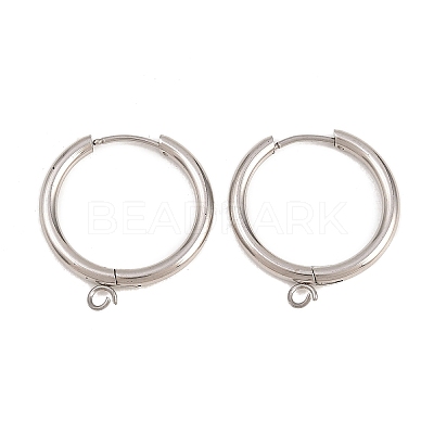 316 Stainless Steel Huggie Hoop Earring Findings EJEW-B158-01F-P-1