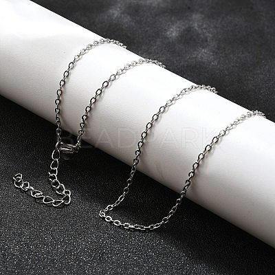 Non-Tarnish 304 Stainless Steel Cable Chain Necklace X-STAS-T040-PJ204-50-1