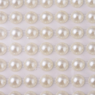 Acrylic Imitation Pearl Stickers OACR-WH0003-32D-01-1