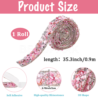 Resin Rhinestone Crystals Beaded Trim DIY-WH20050-05E-1