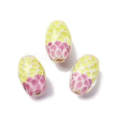 Two Tone Handmade Lampwork Beads LAMP-K042-01G-1