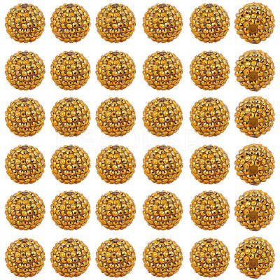 40Pcs AB-Color Resin Rhinestone Beads RESI-PA0001-27-1