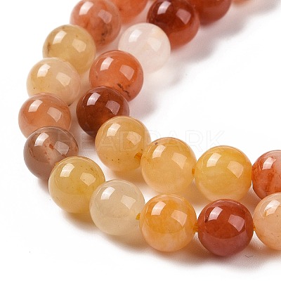 Natural Golden Silk Jade Beads Strands G-L555-05-10mm-1