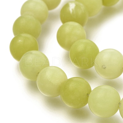 Natural Lemon Jade Round Beads Strands G-D677-10mm-1