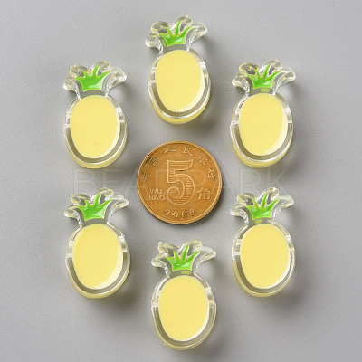 Transparent Enamel Acrylic Beads TACR-S155-002B-1