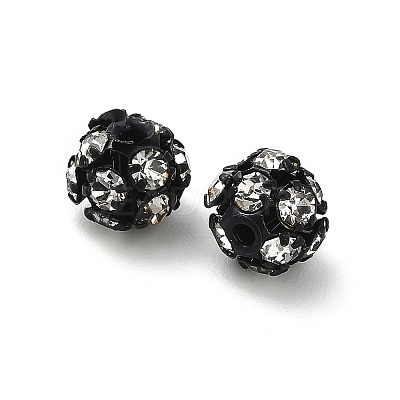 6mm Brass Rhinestone Beads X1-KK-S519-01A-EB-1