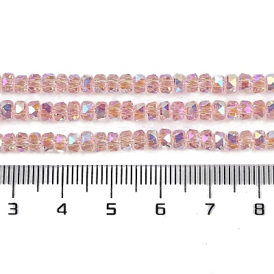 Electroplate Glass Beads Strands GLAA-Q105-03B-1