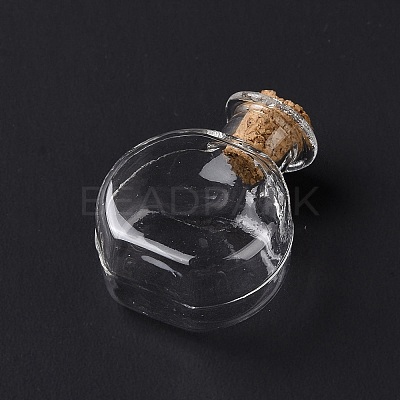 Flat Round Miniature Glass Bottles GLAA-H019-05A-1