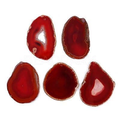 Dyed & Heated Natural Agate Slice Big Pendants GG-CBAAF67-02G-1