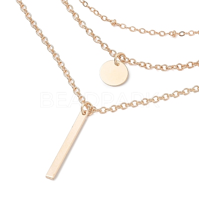 Alloy 3 Layer Necklaces for Women WG9523E-08-1