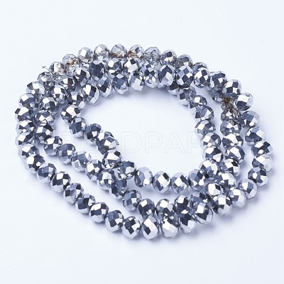 Electroplate Transparent Glass Beads Strands EGLA-A034-T8mm-UA05-1