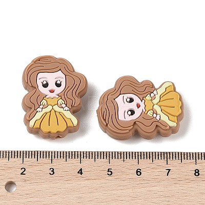 Princess Food Grade Silicone Focal Beads SIL-A008-05C-1