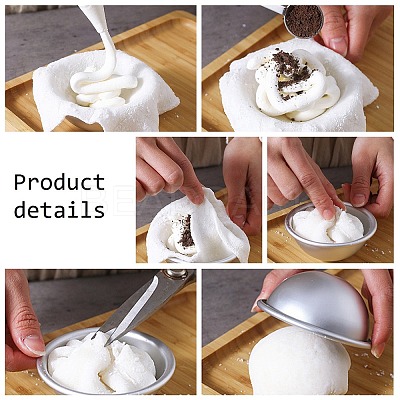 Aluminum Half Sphere Molds LS-AJEW-E048-01P-03-1