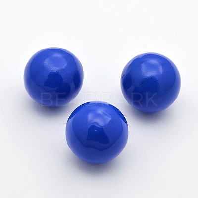No Hole Spray Painted Brass Round Ball Beads Fit Cage Pendants KKB-J002-15-1