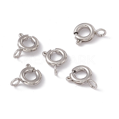 Non-Tarnish 201 Stainless Steel Spring Ring Clasps STAS-J401-LD022-6-1