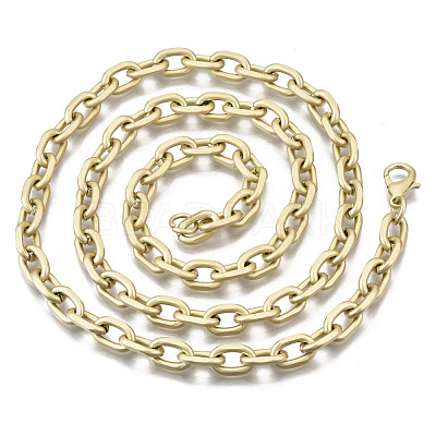 Iron Cable Chains Necklace Making MAK-N034-003A-MG-1